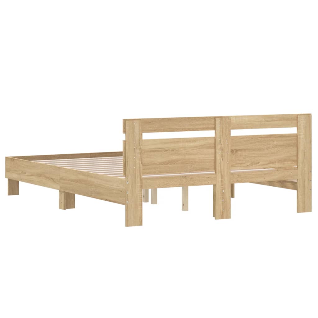 vidaXL Bed Frame | Sonoma Oak | Engineered Wood | King Size | Modern | Bed Frame