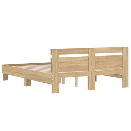 vidaXL Bed Frame | Sonoma Oak | Engineered Wood | King Size | Modern | Bed Frame