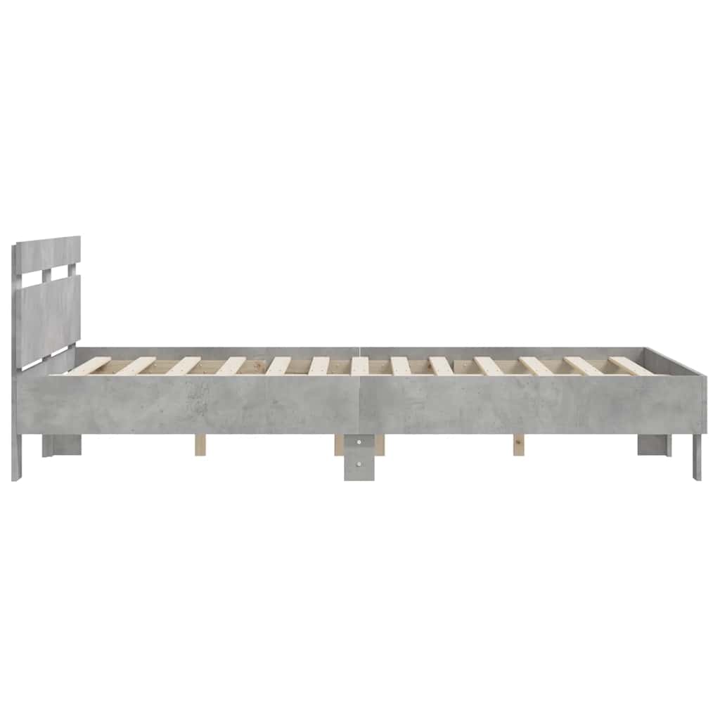 vidaXL Bed Frame without Mattress Concrete Grey 150x200 cm