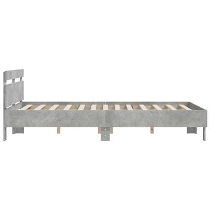 vidaXL Bed Frame without Mattress Concrete Grey 150x200 cm