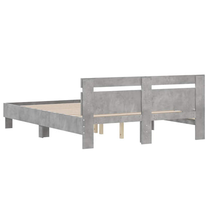 vidaXL Bed Frame without Mattress Concrete Grey 150x200 cm