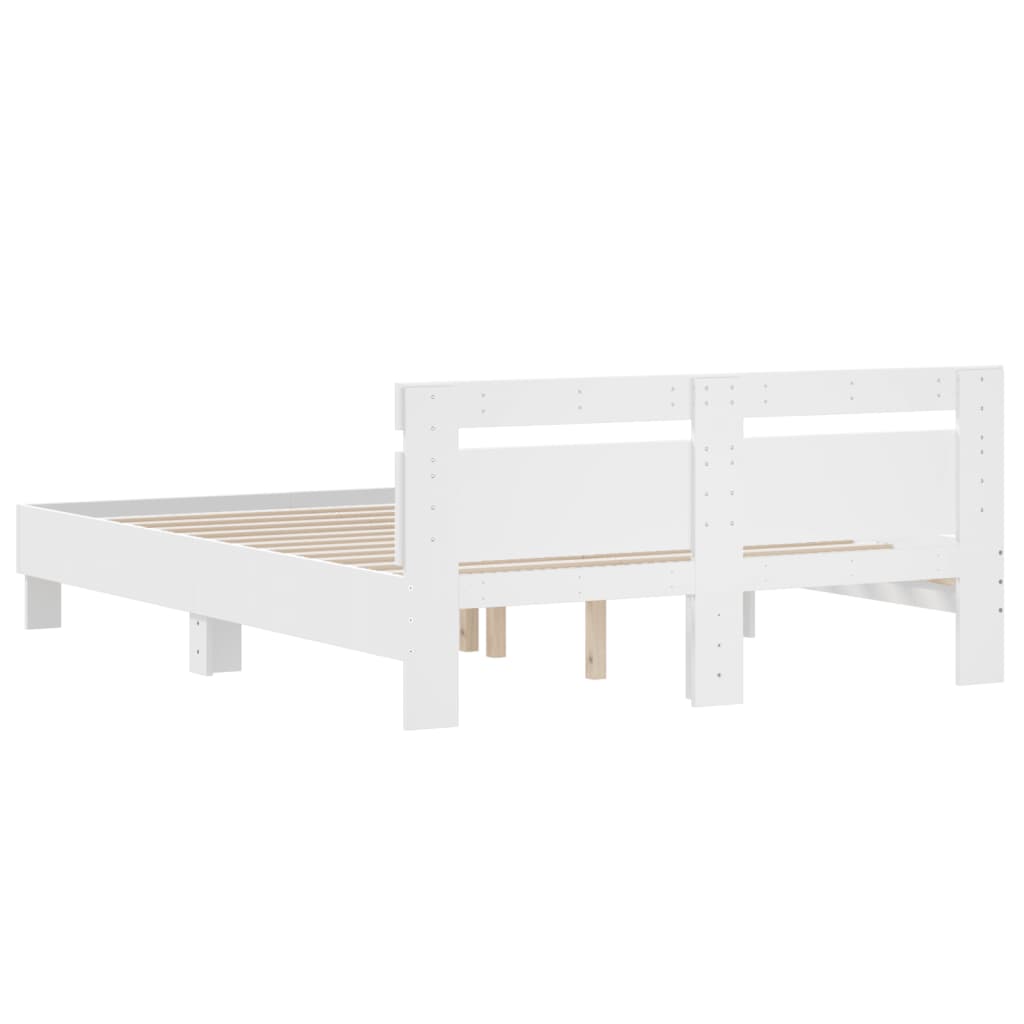 vidaXL Bed Frame without Mattress White 140x200 cm