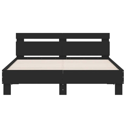 vidaXL Bed Frame without Mattress Black 140x200 cm