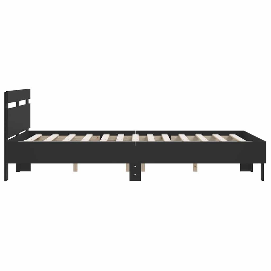 vidaXL Bed Frame without Mattress Black 140x200 cm