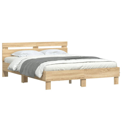 vidaXL Bed Frame | Sonoma Oak | Engineered wood, Plywood