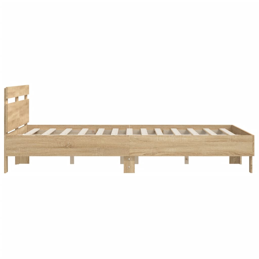 vidaXL Bed Frame | Sonoma Oak | Engineered wood, Plywood