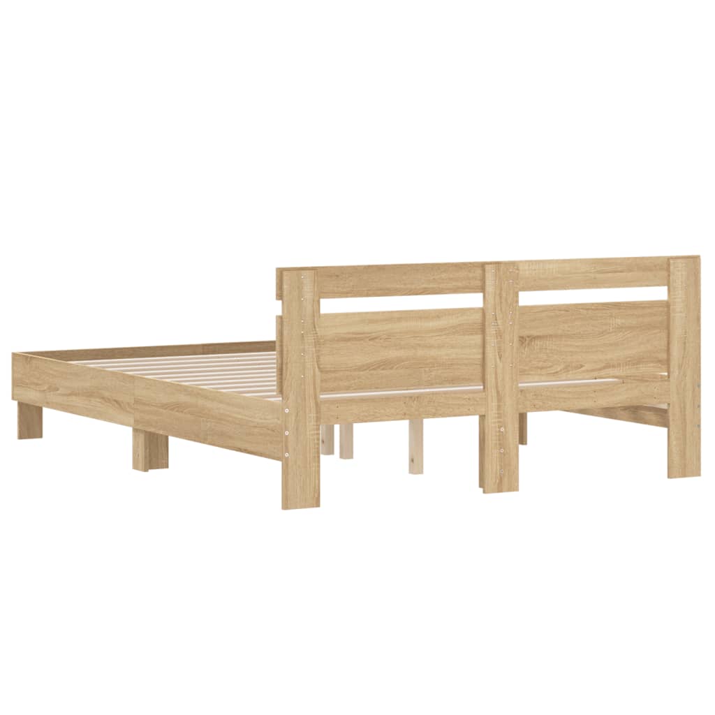 vidaXL Bed Frame | Sonoma Oak | Engineered wood, Plywood