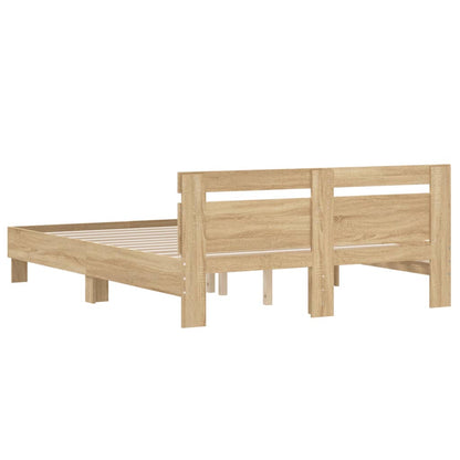 vidaXL Bed Frame | Sonoma Oak | Engineered wood, Plywood