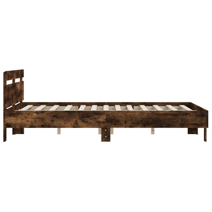 vidaXL Bed Frame | Smoked Oak | Engineered wood | Double | Modern | Bed Frame