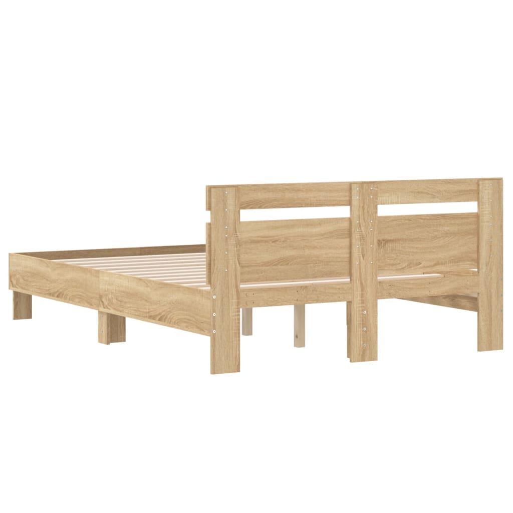 vidaXL Bed Frame | Sonoma Oak | Engineered wood | Double | Durable | Bed Frame
