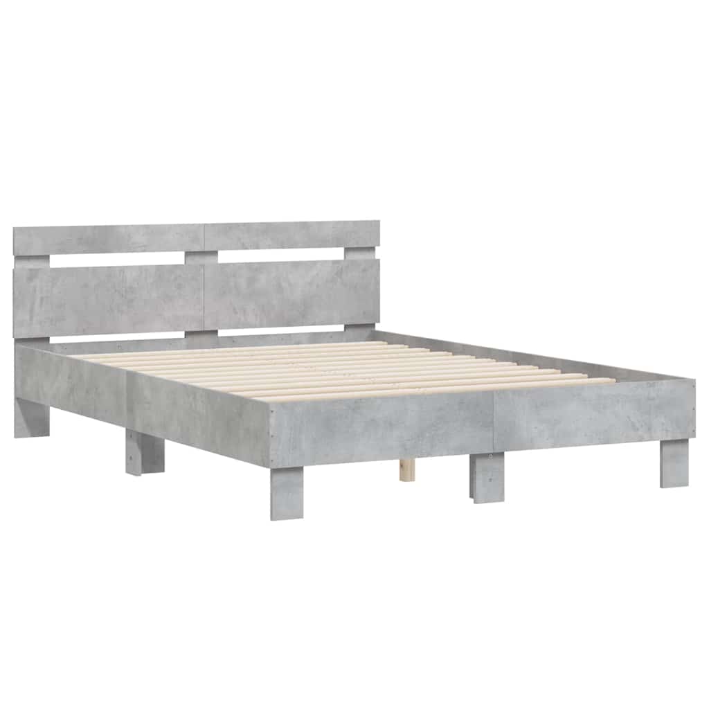 vidaXL Bed Frame | Concrete grey | Engineered wood, Plywood