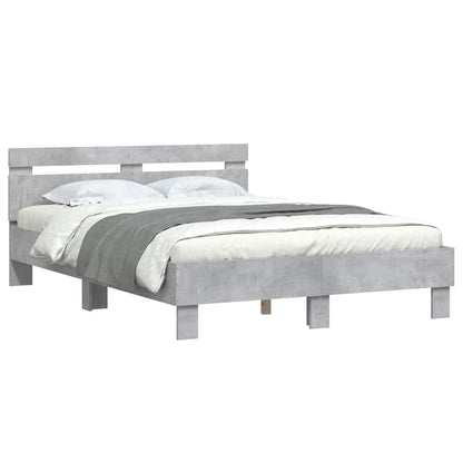 vidaXL Bed Frame | Concrete grey | Engineered wood, Plywood