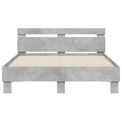 vidaXL Bed Frame | Concrete grey | Engineered wood, Plywood