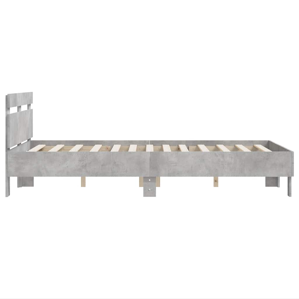 vidaXL Bed Frame | Concrete grey | Engineered wood, Plywood