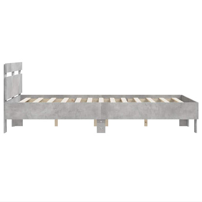 vidaXL Bed Frame | Concrete grey | Engineered wood, Plywood