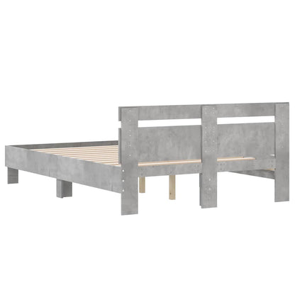 vidaXL Bed Frame | Concrete grey | Engineered wood, Plywood