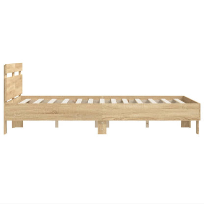 vidaXL Bed Frame | Sonoma oak | Engineered wood, Plywood | Double | Bed Frame