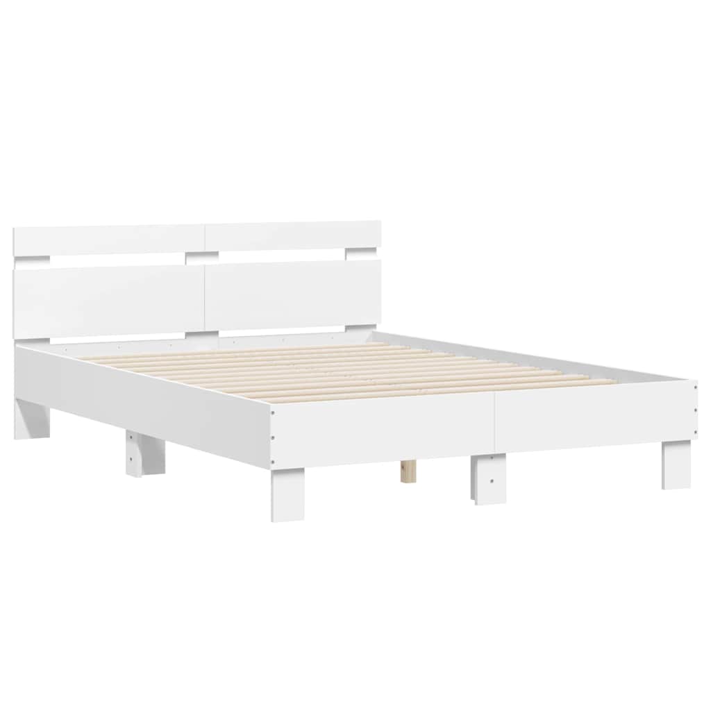 vidaXL Bed Frame without Mattress White 120x190 cm