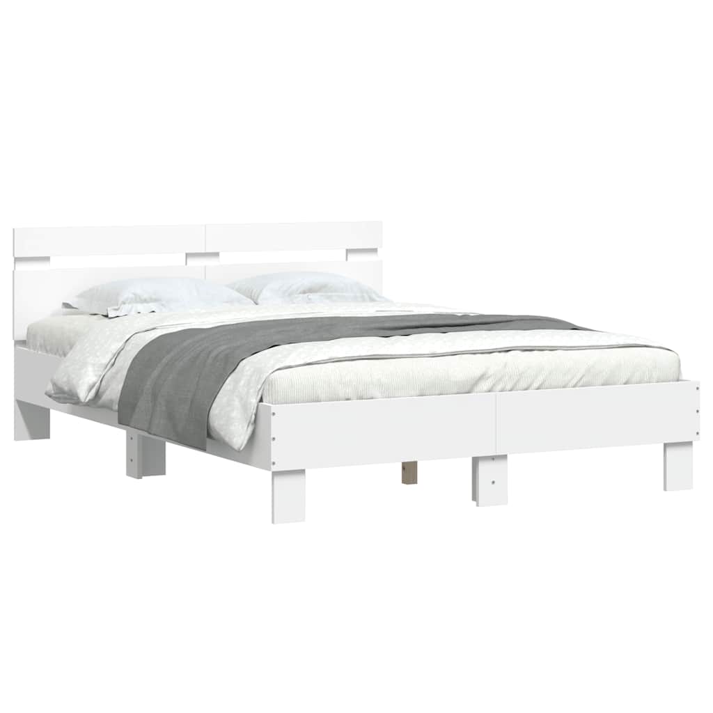 vidaXL Bed Frame without Mattress White 120x190 cm