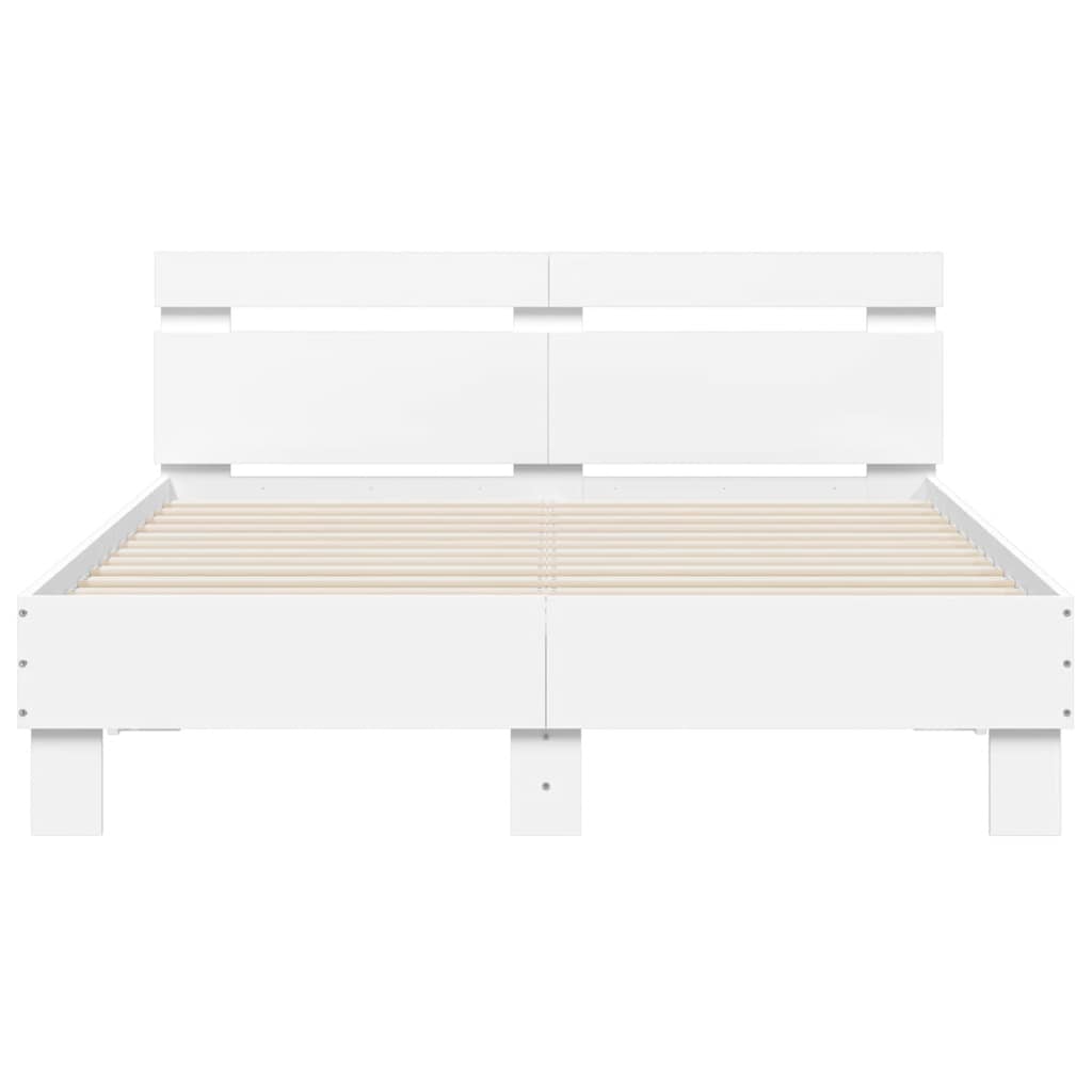 vidaXL Bed Frame without Mattress White 120x190 cm
