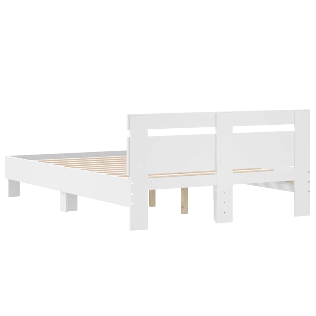 vidaXL Bed Frame without Mattress White 120x190 cm