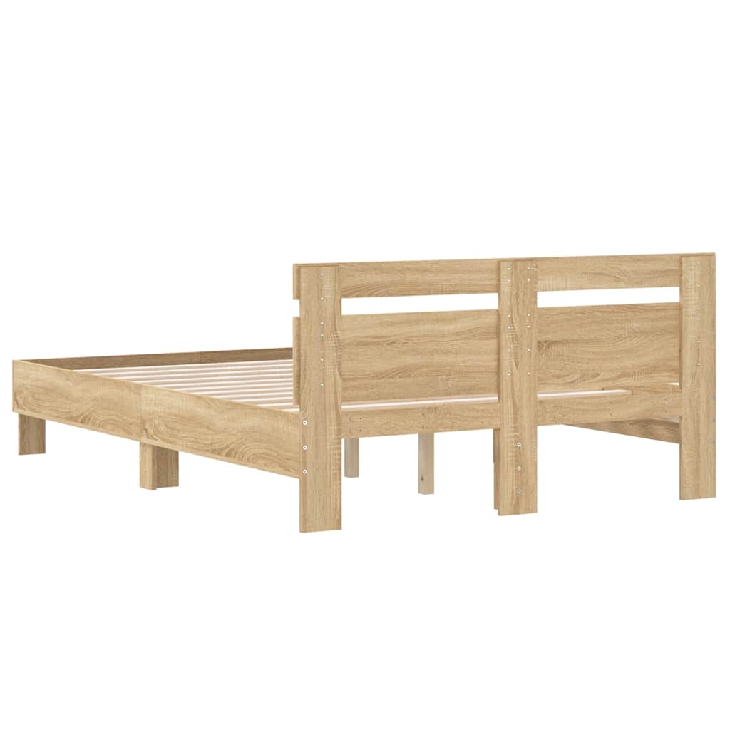 vidaXL Bed Frame without Mattress Sonoma Oak 120x190 cm