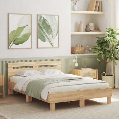vidaXL Bed Frame without Mattress Sonoma Oak 120x190 cm