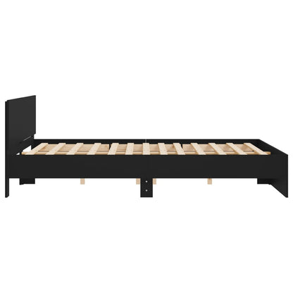 vidaXL Bed Frame | Black | Engineered wood | Super King | Bed Frame