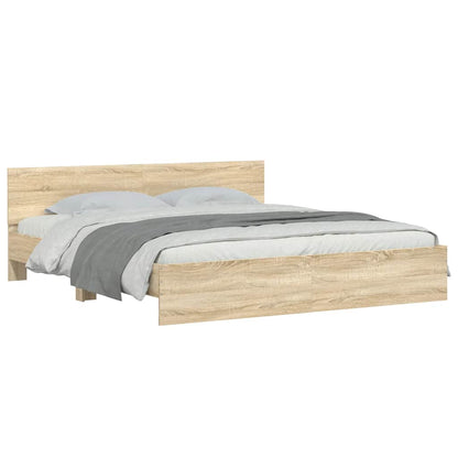 vidaXL Bed Frame | Sonoma Oak | Engineered wood | Super King | Durable