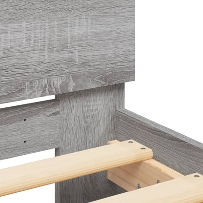 vidaXL Bed Frame without Mattress Grey Sonoma 160x200 cm