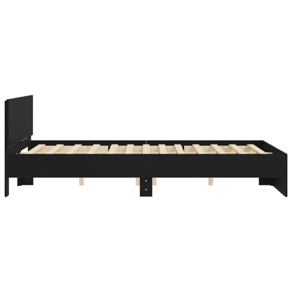 vidaXL Bed Frame without Mattress Black 150x200 cm King Size