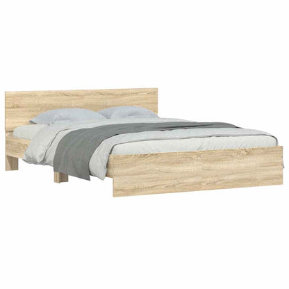vidaXL Bed Frame | Sonoma Oak | Engineered wood, Plywood | King Size | Durable