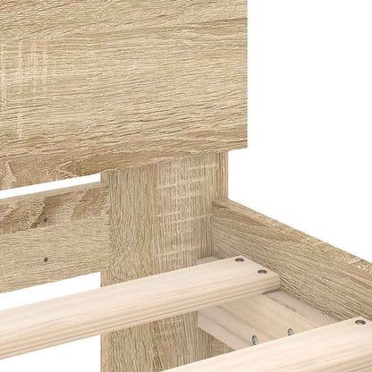 vidaXL Bed Frame | Sonoma Oak | Engineered wood, Plywood | King Size | Durable
