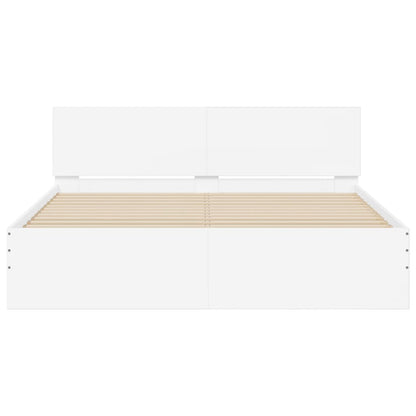 vidaXL Bed Frame | White | Engineered wood | 140x200 cm |  Durable  | Bed Frame