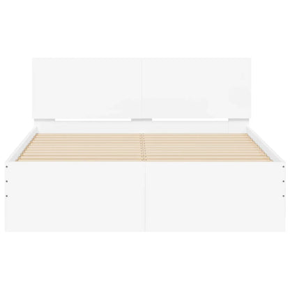 vidaXL Bed Frame | White | Engineered wood | Double | Durable | Bed Frame