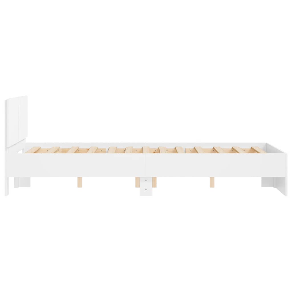 vidaXL Bed Frame | White | Engineered wood | Double | Durable | Bed Frame