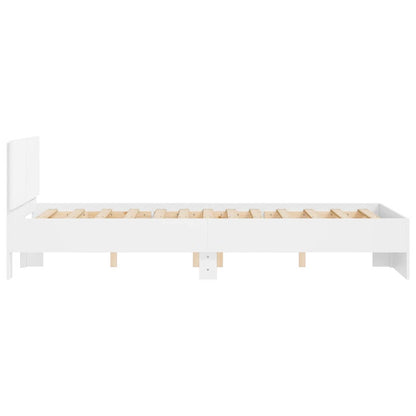 vidaXL Bed Frame | White | Engineered wood | Double | Durable | Bed Frame