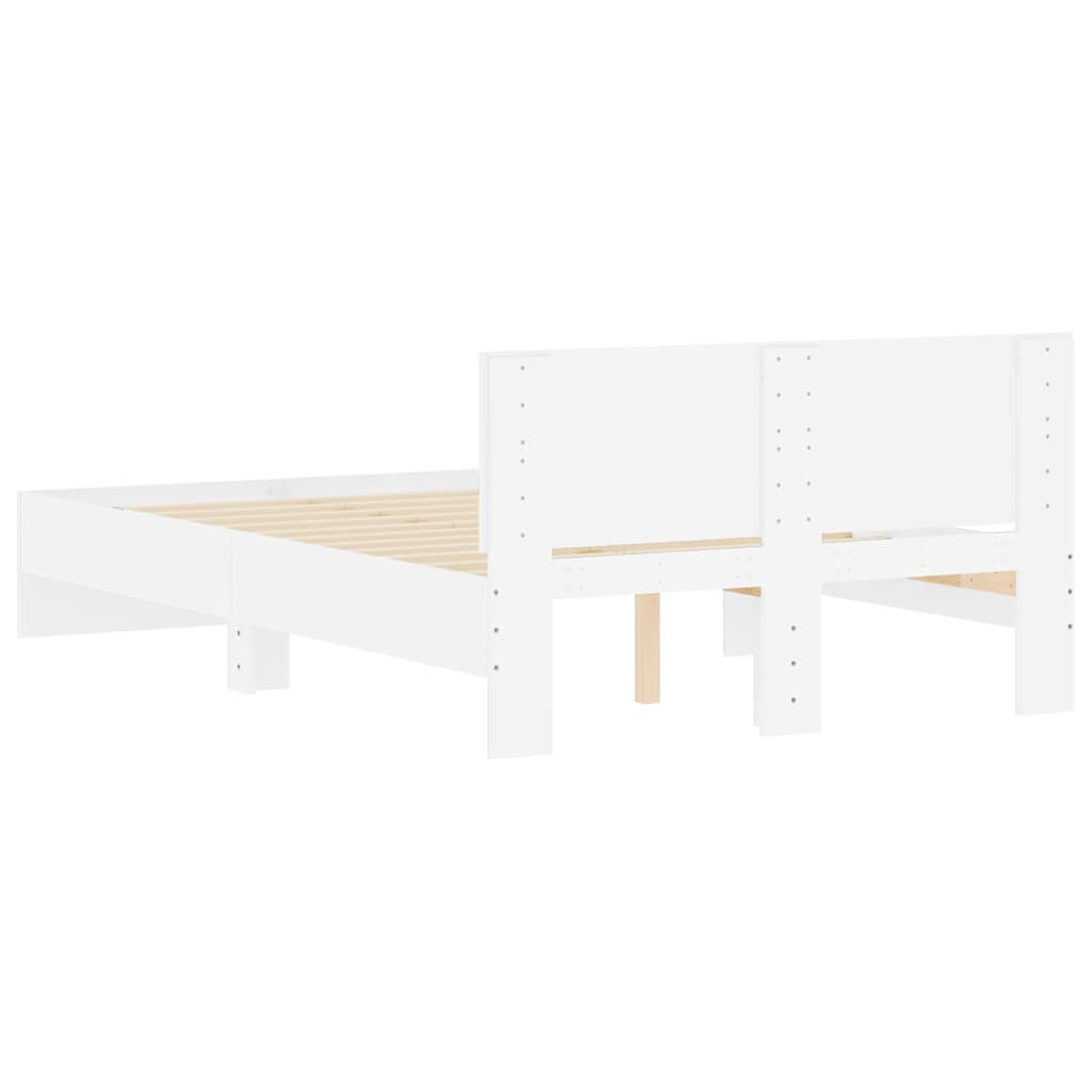 vidaXL Bed Frame | White | Engineered wood | Double | Durable | Bed Frame