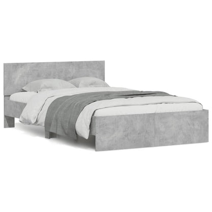 vidaXL Bed Frame without Mattress Concrete Grey 120x200 cm