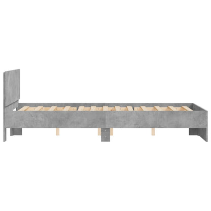 vidaXL Bed Frame without Mattress Concrete Grey 120x200 cm