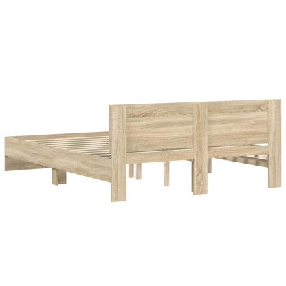 vidaXL Bed Frame | Sonoma Oak | Engineered Wood | Double | Durable | Bed Frame
