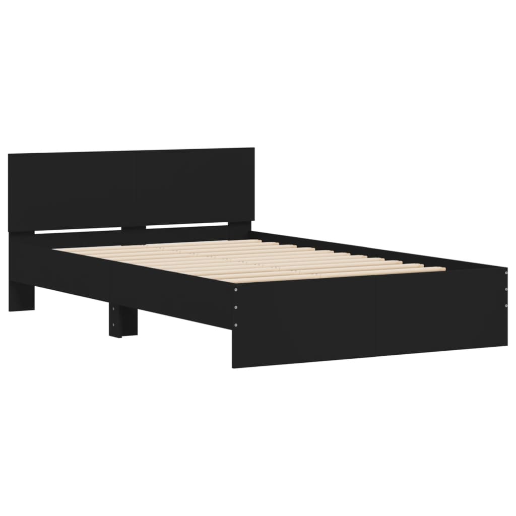 vidaXL Bed Frame | Black | Engineered wood | Double | Tough | Bed Frame