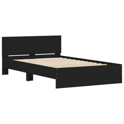 vidaXL Bed Frame | Black | Engineered wood | Double | Tough | Bed Frame