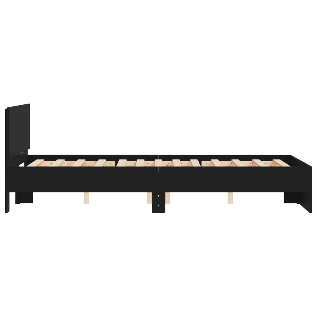 vidaXL Bed Frame | Black | Engineered wood | Double | Tough | Bed Frame