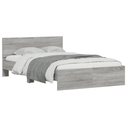 vidaXL Bed Frame | Grey Sonoma | Engineered wood and plywood | Double
