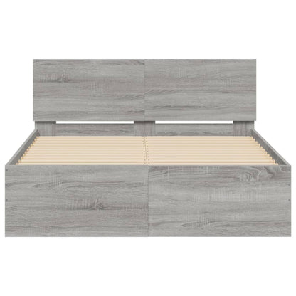 vidaXL Bed Frame | Grey Sonoma | Engineered wood and plywood | Double