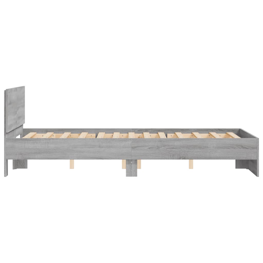 vidaXL Bed Frame | Grey Sonoma | Engineered wood and plywood | Double