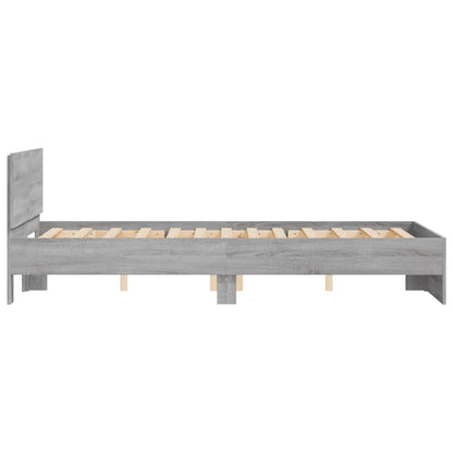 vidaXL Bed Frame | Grey Sonoma | Engineered wood and plywood | Double