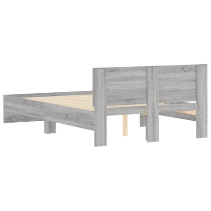 vidaXL Bed Frame | Grey Sonoma | Engineered wood and plywood | Double