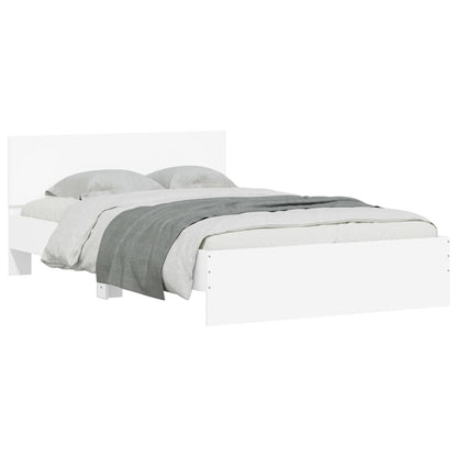 vidaXL Bed Frame | White | Engineered Wood, Plywood | Small Double |  Durable